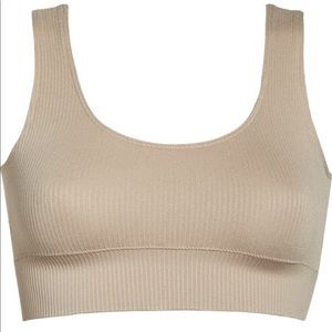 SKIMS Stretch Rib Scoop Bralette S/M Desert Color